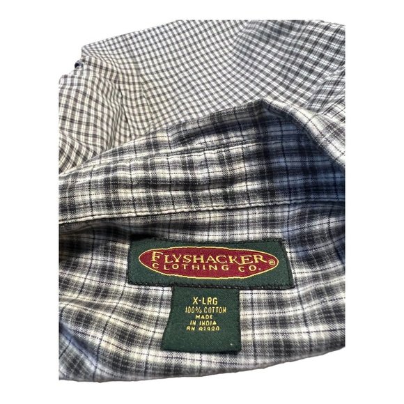 Flyshacker Button Up Shirt Mens XL Plaid Long Sleeve - Picture 6 of 8